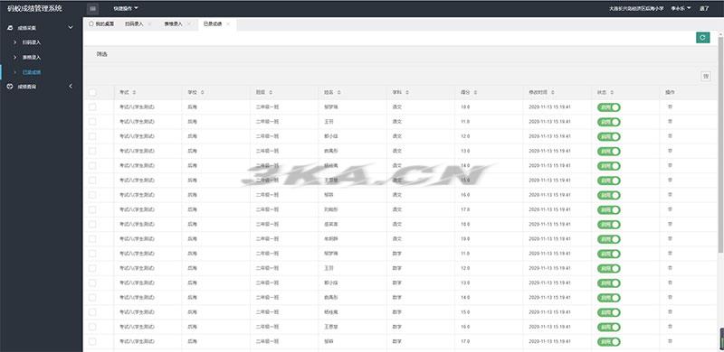 ThinkPHP6内核学生成绩管理系统源码