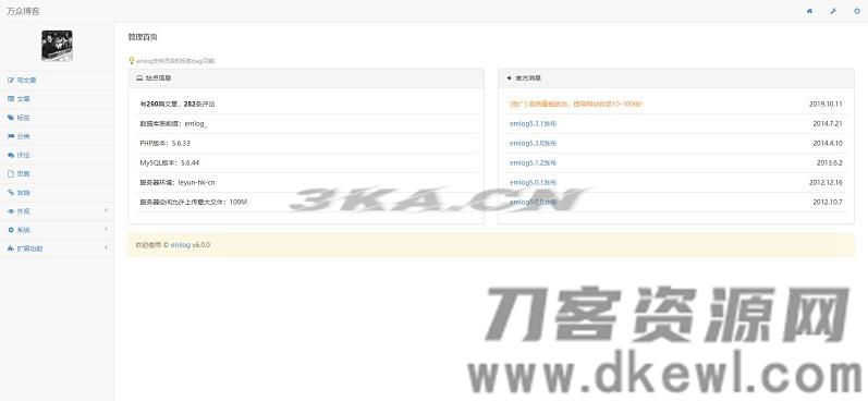 emlog个人博客论坛资源分享网整站源码 附带200多条数据