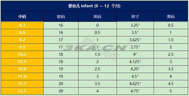 美国鞋子尺码对照表女（美国欧洲鞋子尺码对照表）-第15张图片