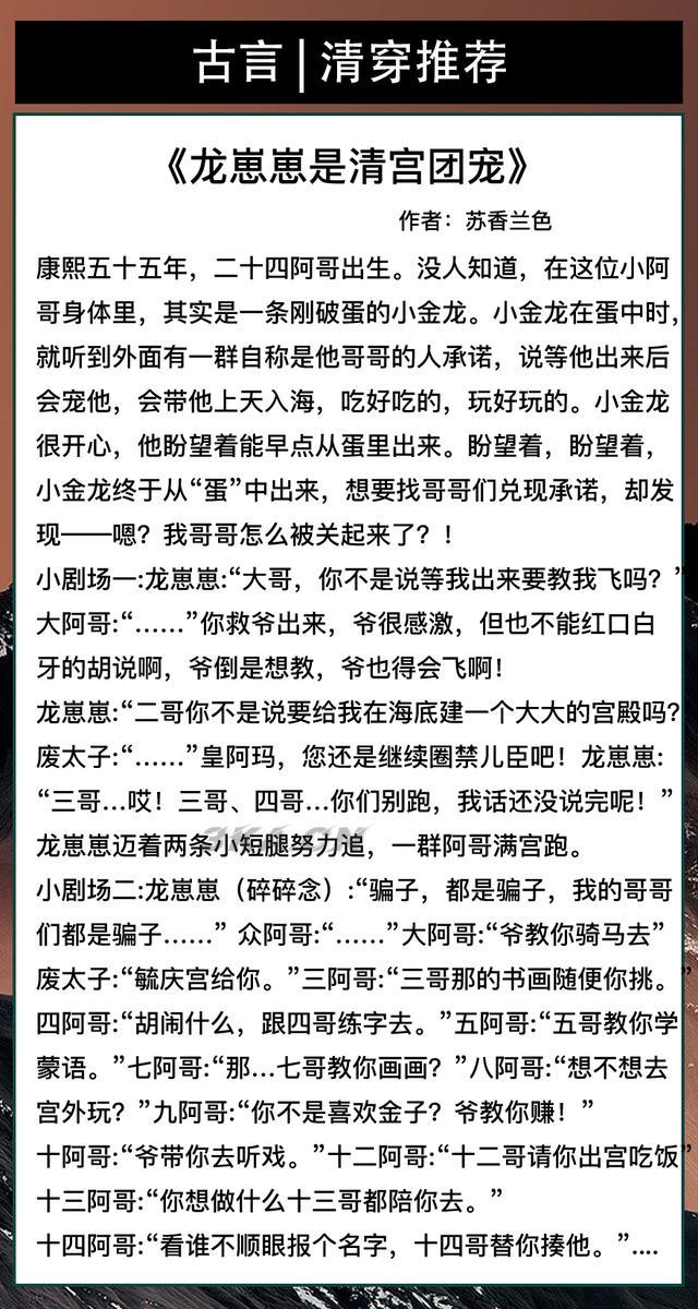 清穿文推荐四爷党（四爷党的经典清穿文）-第8张图片