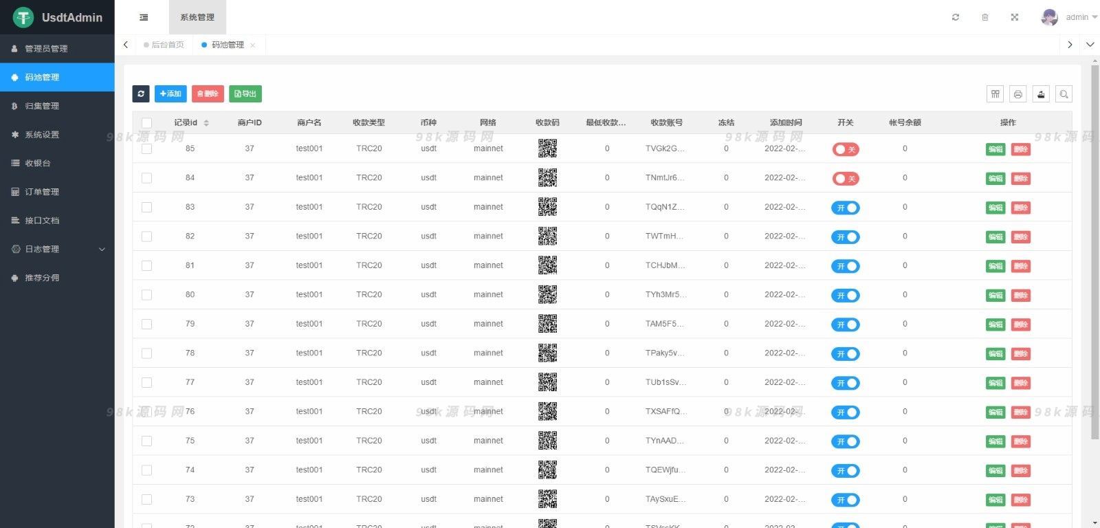 某站卖5000元的USDT跑分源码TRC20协议ERC20协议监听自动回调usdt支付系统源码带三级分销