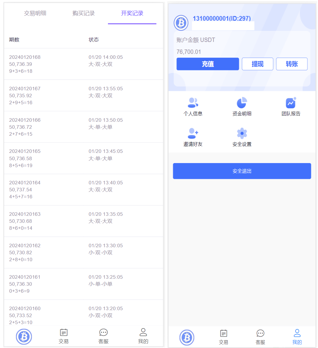 开源版海外双语言竞猜系统/虚拟币大小单双竞猜下注/USDT充值