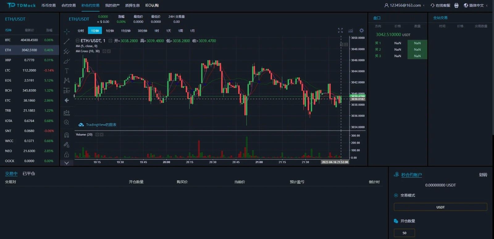 全新二开多语言TDMock交易所/后台预生成K线/质押生息/IEO认购/币币合约交易